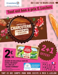 Prospectus E.Leclerc : «Tout est bon à prix E.Leclerc» avec 48 pages, 03/03/2026 - 14/03/2026 Catalogue E.Leclerc en cours à Soulosse-sous-Saint-Élophe et aux alentours : «Tout est bon à prix E.Leclerc» avec 48 pages, valable du 03/03/2026 au 14/03/2026
