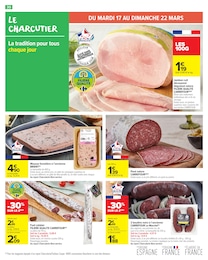 Prix et réduction Jambon cuit dans le prospectus Carrefour Market en cours Offre Jambon cuit dans le catalogue Carrefour Market du moment à la page 32