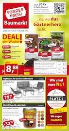 Aktueller Sonderpreis Baumarkt Prospekt mit Holz, "... da, wo das Gärtnerherz lacht!", Seite 1