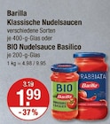 Klassische Nudelsaucen oder BIO Nudelsauce Basilico von Barilla im aktuellen V-Markt Prospekt für 1,99 €