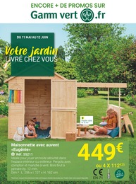 Catalogue Gamm Vert à Arbois, avec 8 pages Prospectus Gamm Vert à Arbois, "Votre jardin livré chez vous", 8 pages, 11/05/2022 - 12/06/2022