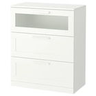 Kommode mit 3 Schubladen weiß/Frostglas im aktuellen Prospekt bei IKEA in Halbemond