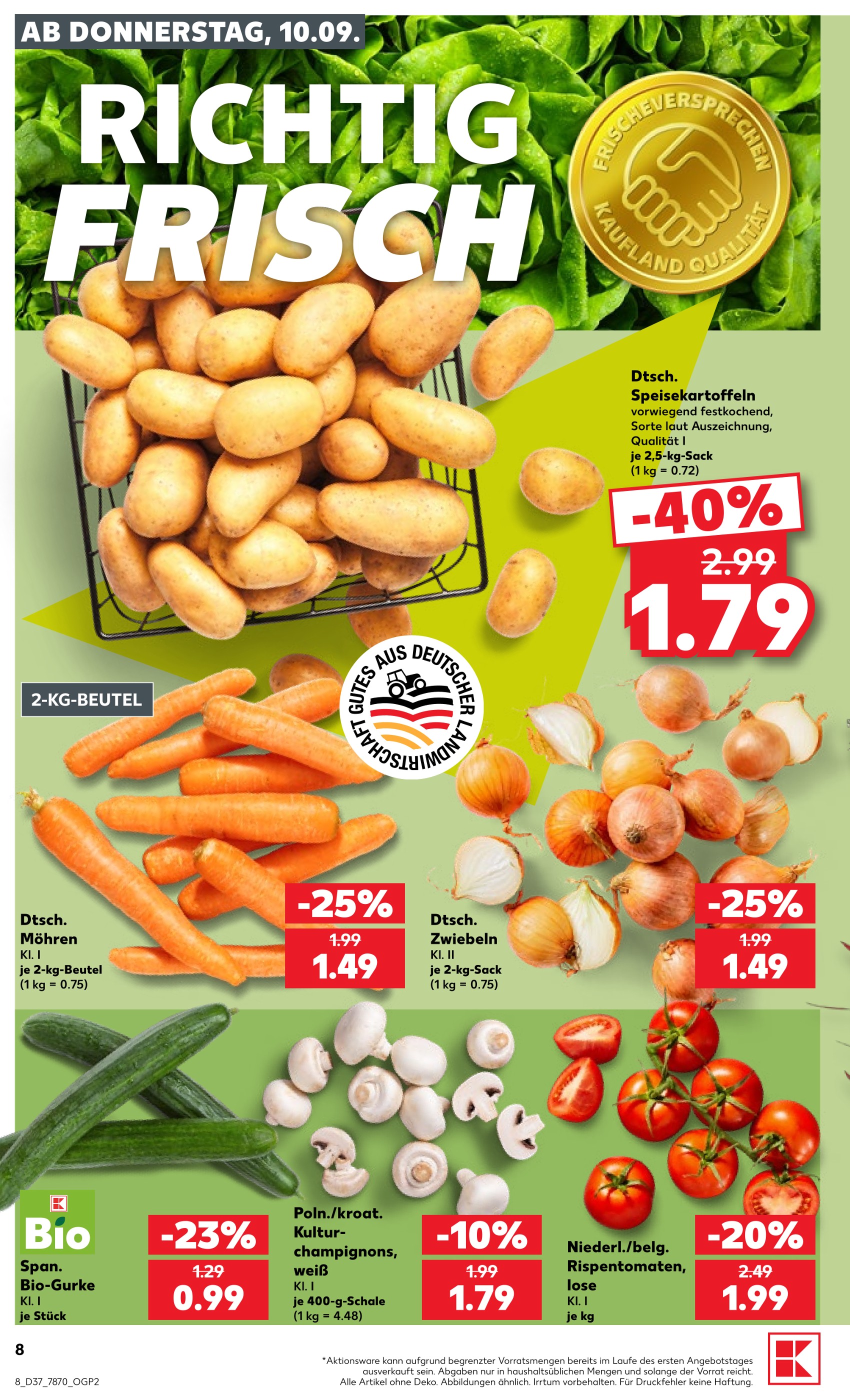 Kartoffeln im Kaufland Prospekt "Hier bin ich richtig" mit 68 Seiten (Karlsruhe)
