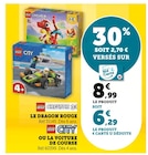 Le dragon rouge ou la voiture de course - LEGO en promo chez U Express Saint-Étienne à 6,29 €