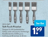 Soft-Touch-Pinselset von DECO CRAFT im aktuellen ALDI SÜD Prospekt für 1,99 €