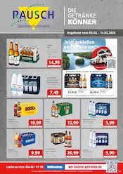 Aktueller Getränkefachmarkt Rausch Prospekt mit Wasser, "DIE GETRÄNKEKÖNNER", Seite 1