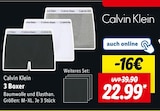 3 Boxer von Calvin Klein im aktuellen Lidl Prospekt für 22,99 €