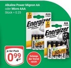 Alkaline Power Mignon AA Angebote von Energizer bei GLOBUS Mannheim für 0,99 €