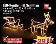 LED-Rentier mit Schlitten