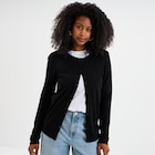 Gilet col rond manches longues noir femme à 12,99 € dans le catalogue La Halle