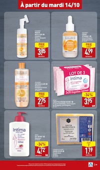 Promotion Eau Micellaire dans le prospectus Aldi, valable du 14/10/2025 au 20/10/2025 Promo Eau Micellaire dans le catalogue Aldi du moment à la page 19