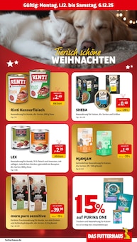 Katzenfutter im aktuellen Das Futterhaus Prospekt (Mönchengladbach) Katzenfutter im Das Futterhaus Prospekt "Tierisch schöne Weihnachten." mit 4 Seiten (Mönchengladbach)
