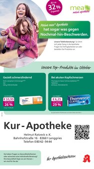 Aktueller mea - meine apotheke Prospekt "Unsere Oktober-Angebote" Seite 1 von 4 Seiten