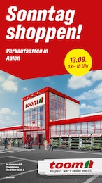 Baumärkte Prospekt von toom Baumarkt in Böbingen Aktueller toom Baumarkt Baumärkte Prospekt für Böbingen: Sonntag shoppen! mit 1} Seite, 13.09.2026 - 13.09.2026