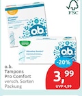 Tampons Pro Comfort von o.b. für 3,99 € bei budni im Angebot Tampons Pro Comfort von o.b. im aktuellen budni Prospekt