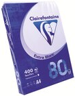 Ramette A4 Extra Blanc 400 Feuilles - Clairefontaine en promo chez Intermarché Express Clichy à 2,97 €