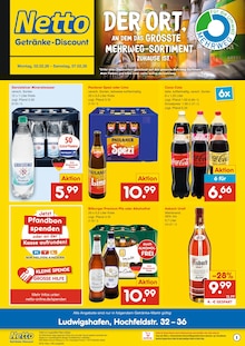 Coca Cola Zero im Netto Marken-Discount Prospekt "DER ORT, AN DEM DU IMMER AUSGEZEICHNETE PREISE FINDEST." mit 2 Seiten (Ludwigshafen (Rhein))