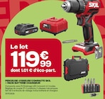 Perceuse-visseuse compacte + pack batterie chargeur - SKIL en promo chez Gedimat Neuilly-sur-Seine à 119,99 €