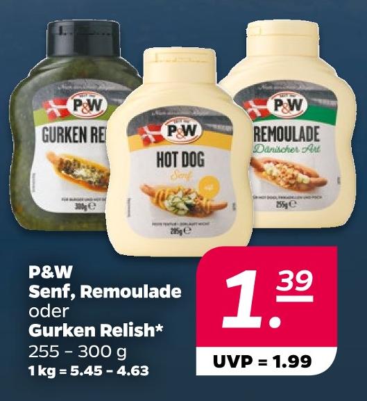 Senf, Remoulade oder Gurken Relish