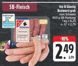 Bratwurst grob im Angebot bei E center in Bayreuth Bratwurst grob Angebote von Gut & Günstig bei E center Bayreuth für 2,49 €