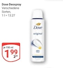 Deospray im Angebot bei GLOBUS in Herne Deospray Angebote von Dove bei GLOBUS Herne für 1,99 €