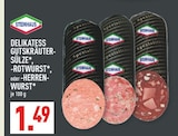 DELIKATESS GUTSKRÄUTER-SÜLZE, -ROTWURST, oder -HERRENWURST Angebote von STEINHAUS bei Marktkauf Herne für 1,49 €