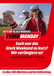 Elektromärkte Prospekt von Media-Markt Media-Markt Prospekt: CYBER MONDAY, 1 Seite, 27.11.2022 - 28.11.2022