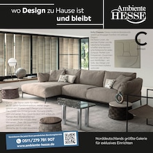 Ambiente by Hesse Prospekt für Celle mit 12 Seiten Ambiente by Hesse Prospekt für Celle: "wo Design zu Hause ist und bleibt", 12 Seiten, 30.03.2026 - 12.04.2026