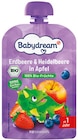 Erdbeere & Heidelbeere in Apfel von Babydream für 0,59 € bei Rossmann im Angebot Erdbeere & Heidelbeere in Apfel von Babydream im aktuellen Rossmann Prospekt
