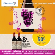 Catalogue Supermarchés de E.Leclerc à Breteuil Prospectus E.Leclerc à Breteuil, "LA FOiRE AUX ViNS", 40 pages, 26/09/2026 - 10/10/2026
