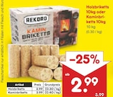 Aktuelles Holzbriketts Angebot bei Netto Marken-Discount in Moers ab 2,99 €