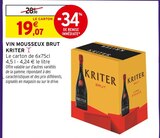 Vin Mousseux Brut - KRITER en promo chez Intermarché Super Allonnes à 19,07 €