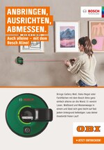 Bosch bei OBI Prospekt für Würzburg mit 5 Seiten Bosch bei OBI Prospekt für Würzburg: "ANBRINGEN, AUSRICHTEN, ABMESSEN.", 5 Seiten, 29.03.2021 - 25.04.2021