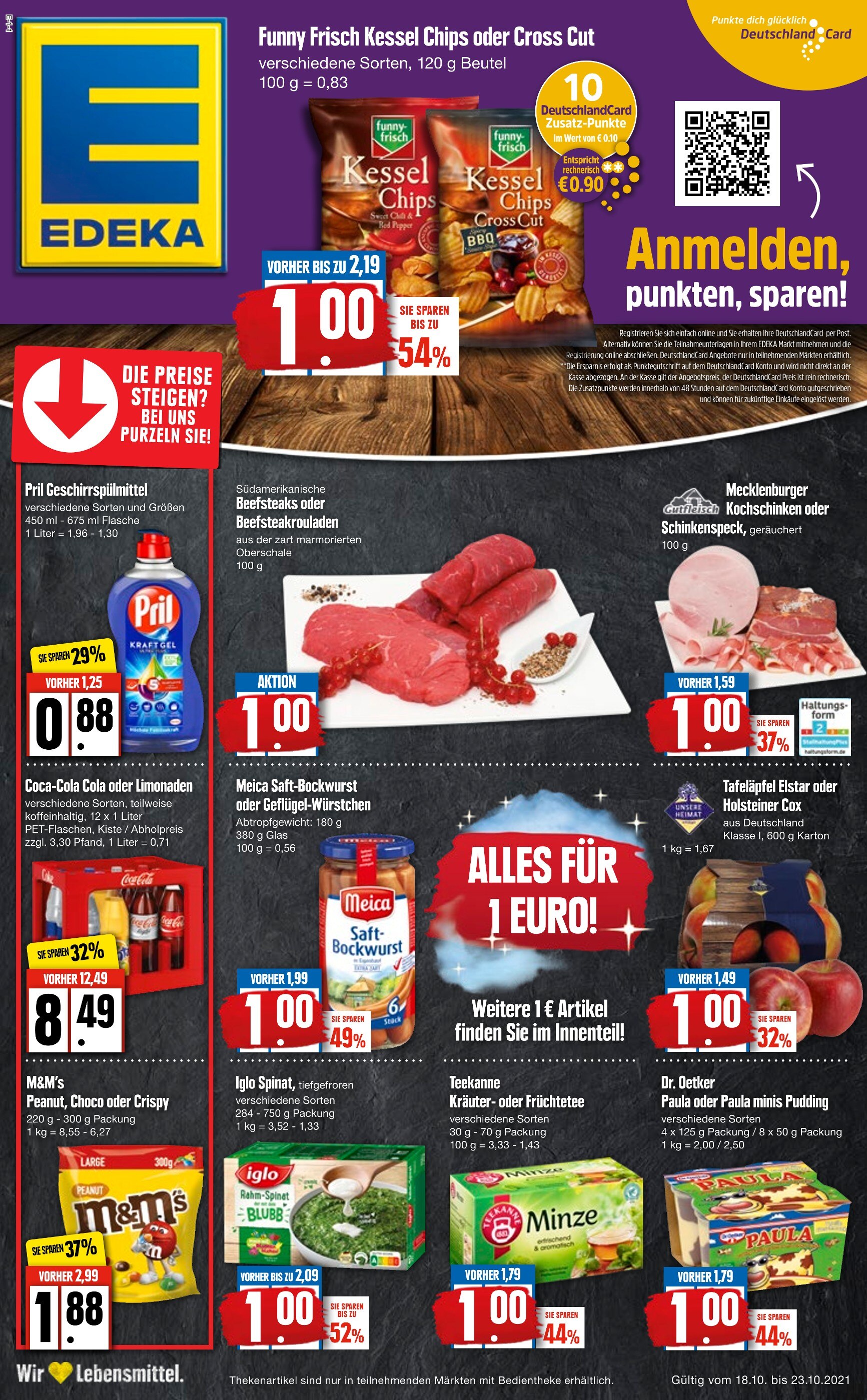 EDEKA Prospekt für Wedel mit 20 Seiten EDEKA Prospekt für Wedel: "Aktuelle Angebote", 20 Seiten, 18.10.2021 - 23.10.2021