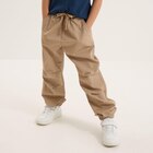 Pantalon battle taille élastiquée coton marron garçon en promo chez La Halle Pantalon battle taille élastiquée coton marron garçon dans le catalogue La Halle