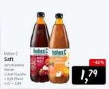 Saft im Angebot bei Konsum in Pirna Saft Angebote von hohes C bei Konsum Pirna für 1,79 €