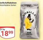 Kaffeebohnen im Angebot bei GLOBUS in Weinheim Kaffeebohnen Angebote von Gorilla bei GLOBUS Weinheim für 18,99 €