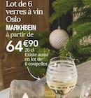 Lot de 6 verres à vin Oslo - MARKHBEIN en promo chez Ambiance & Styles Bayonne à 64,90 €