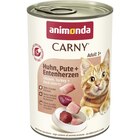 Aktuelles Animonda Cat Dose Carny Adult Huhn & Pute & Entenherzen 400 g Angebot bei Zookauf in Remscheid ab 1,99 €