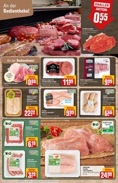 Hähnchenschenkel Angebot im aktuellen REWE Prospekt auf Seite 12