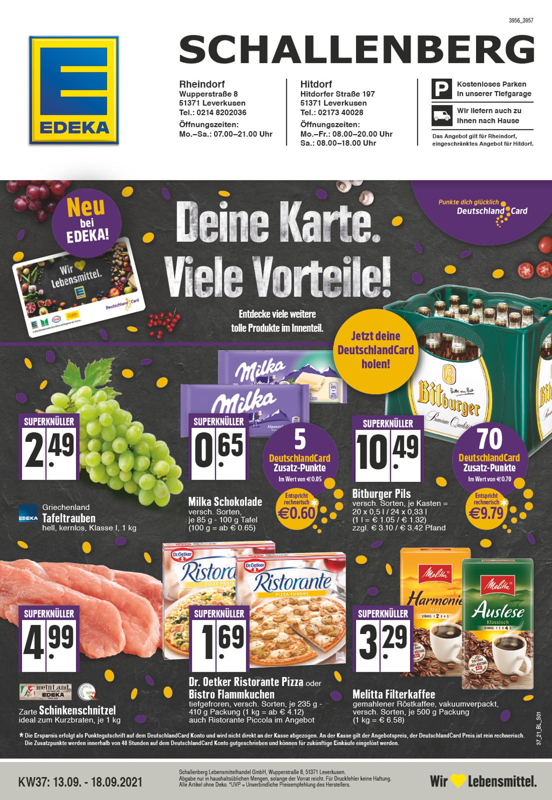 EDEKA Prospekt für Leverkusen mit 32 Seiten EDEKA Prospekt für Leverkusen: "Aktuelle Angebote", 32 Seiten, 13.09.2021 - 18.09.2021