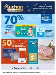 Catalogue Supermarchés de Auchan Supermarché à Villefranche-sur-Saône Prospectus Auchan Supermarché à Villefranche-sur-Saône, "Auchan supermarché", 28 pages, 28/11/2023 - 03/12/2023