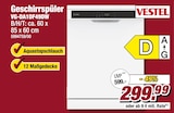 Geschirrspüler VG-DA1DF49DW von VESTEL im aktuellen POCO Prospekt für 299,99 €