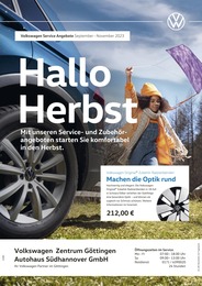 Volkswagen Prospekt für Göttingen mit 1 Seite Volkswagen Prospekt für Göttingen: "Herbst in Sicht", 1 Seite, 01.09.2023 - 30.11.2023