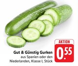 E center - Gurken Angebot im Prospekt Gurken bei E center im Prospekt "" für 0,55 €
