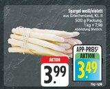 Aktuelles Spargel weiß/violett Angebot bei EDEKA in Nürnberg ab 3,49 €