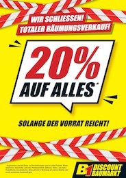 B1 Discount Baumarkt Prospekt für Tornau: "WIR SCHLIESSEN! TOTALER RÄUMUNGSVERKAUF!", 2 Seiten, 13.03.2026 - 27.03.2026