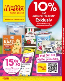 Discounter Prospekt von Netto Marken-Discount Goslar Netto Marken-Discount Prospekt: "10% auf Molkerei-Produkte", 2 Seiten, 28.07.2025 - 02.08.2025