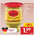 Händlmaier mittelscharfer Senf Angebot in Wolferstadt Händlmaier mittelscharfer Senf im aktuellen Prospekt bei Netto Marken-Discount in Wolferstadt