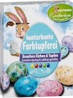 Eierfarben kunterbunte Farbtupferei bei dm-drogerie markt im Bad Lobenstein Prospekt für 2,95 €